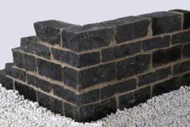 Basalt Mauerstein 20x20x40 cm schwarz