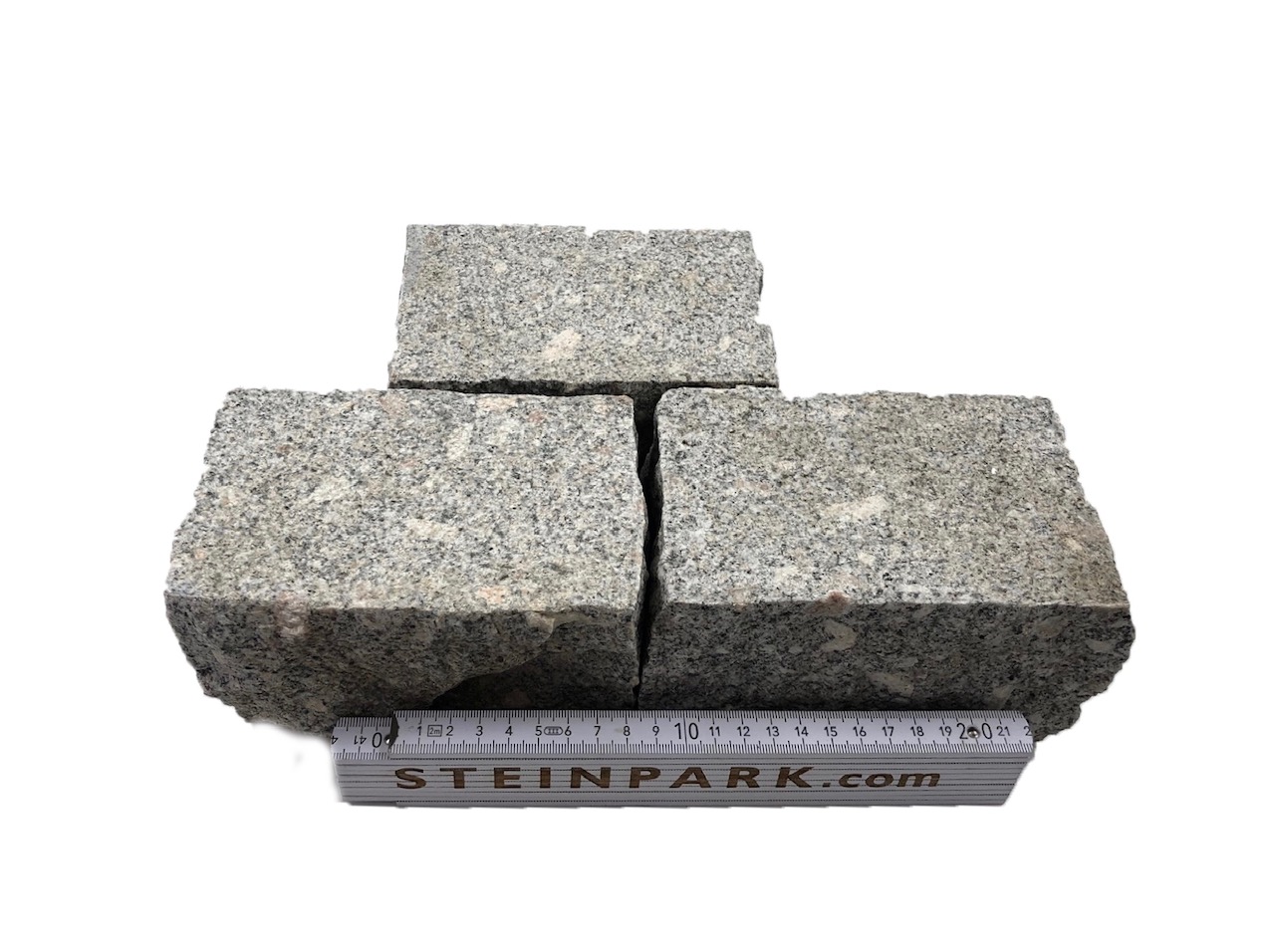 Granit Edel Kleinpflaster 15x10x9-10 cm grau gestockt