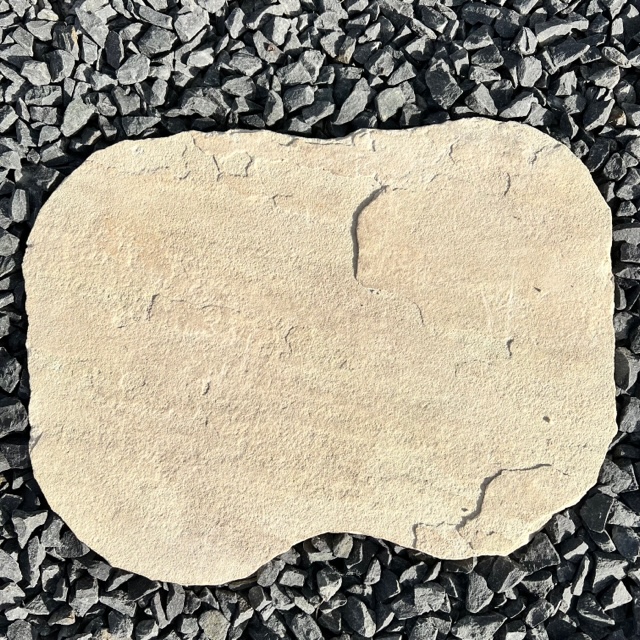Quarz-Sandstein Trittplatten ca. 40-60x30-40x2,5-4 cm mint-gelb
